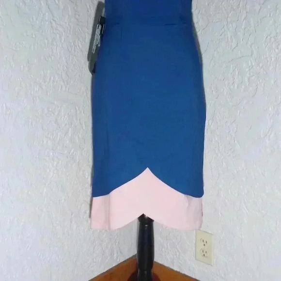 JS COLLECTION LYNN PETAL KNEE LENGTH DRESS - Picture 7 of 8